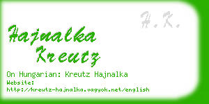 hajnalka kreutz business card
